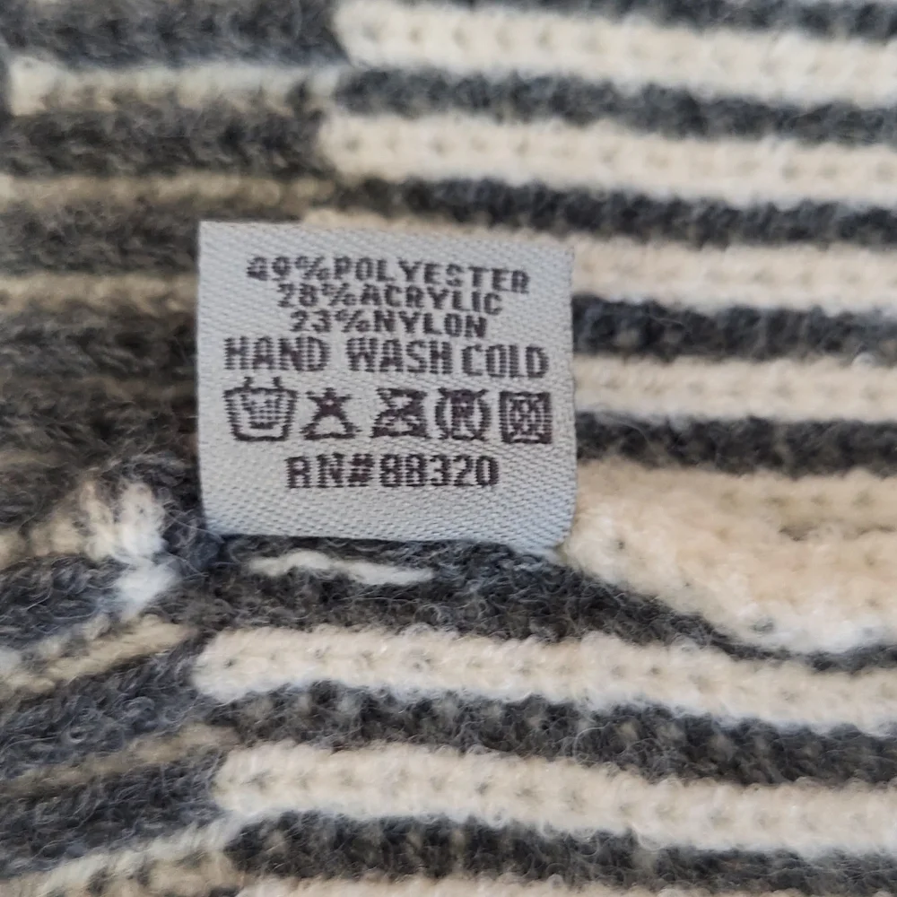 Striped Winter Beanie Hat Womens Unisex Gray Soft Warm Hat Winter New Stretch